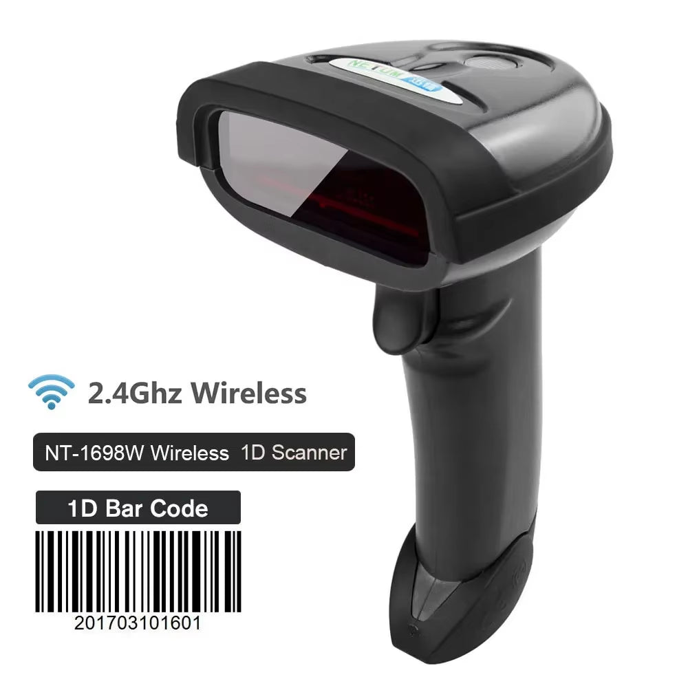 NT-1698W Handheld Wirelress Barcode Scanner and NT-1228BL Bluetooth 1D/2D QR Bar Code Reader PDF417 for IOS Android IPAD