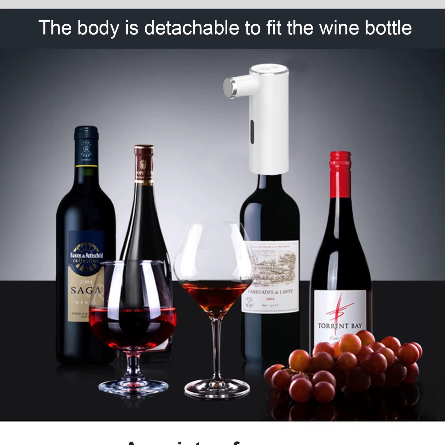 Electric Wine Aerator Dispenser Wine Decanter Wine Aerator Dispenser Quick Sobering Decanter USB Charging Automatic Wine Pourer