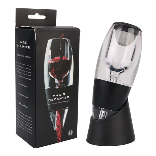 Wine Decanter Quick Sobering for Bar Party Kitchen Professional Red Wine Whisky Aerator Dispenser Pourer with Filter and Base