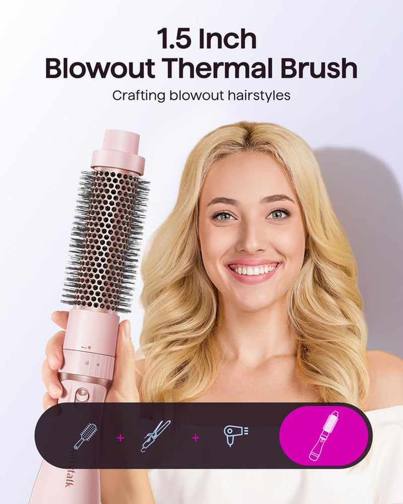 【Live Only】Wavytalk Air Sculpt 5-In-1 Hot Air Brush Set One Step Hair Dryer and Styler for Easy and Fast Salon-Style Blowouts with Detangling Brush