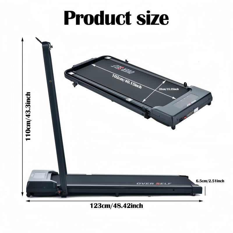 6.2 Mph Foldable Walkable Treadmill with Handle, Ideal for Shaping the Perfect Body and Exercising,Suitable for Home and Office, Remote Control Exercise Equipment