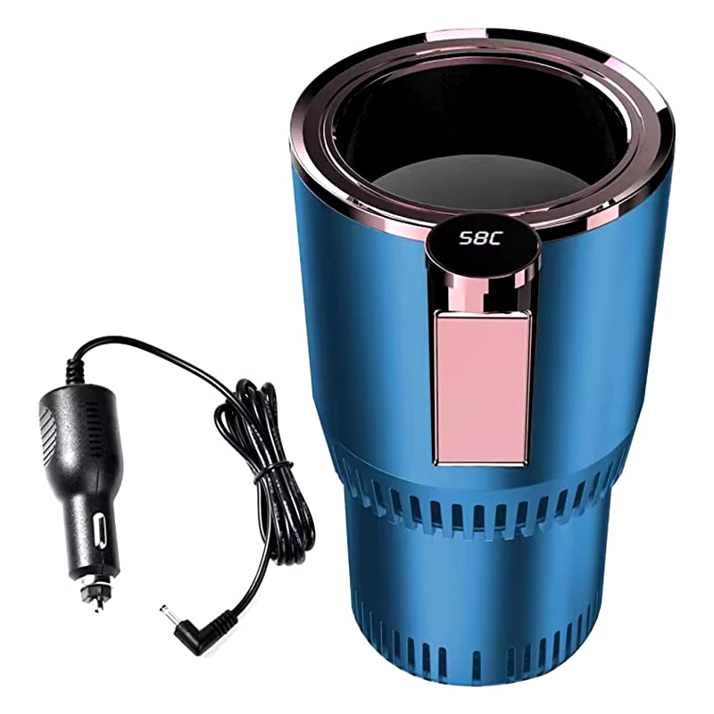 12V Warmer Cooler Smart Cooling & Heating Car Cup 2-In-1 Temperature Display Cup Holder for Water Coffee Beverage for Car