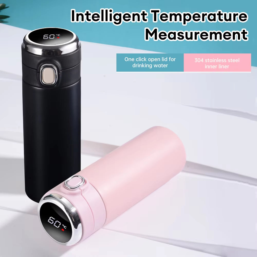 420Ml Led Digital Temperature Display Thermos Cup Portable Travel Mug Stainless Steel Thermos Bottle Vacuum Insulated Cup