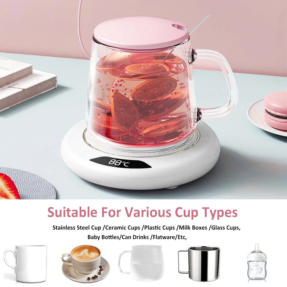 Mug Warmer USB Cup Heater Coffee Milk Tea Water Cup Heating Coaster Constant Temperature for Home Office Heating Cup Warmer