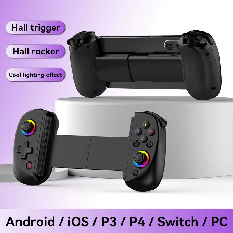 BSP D8 RGB Tablet Controller Wireless Handle for Switch Game Bluetooth Stretching Joystick for P3 P4 Android IOS Gamepad