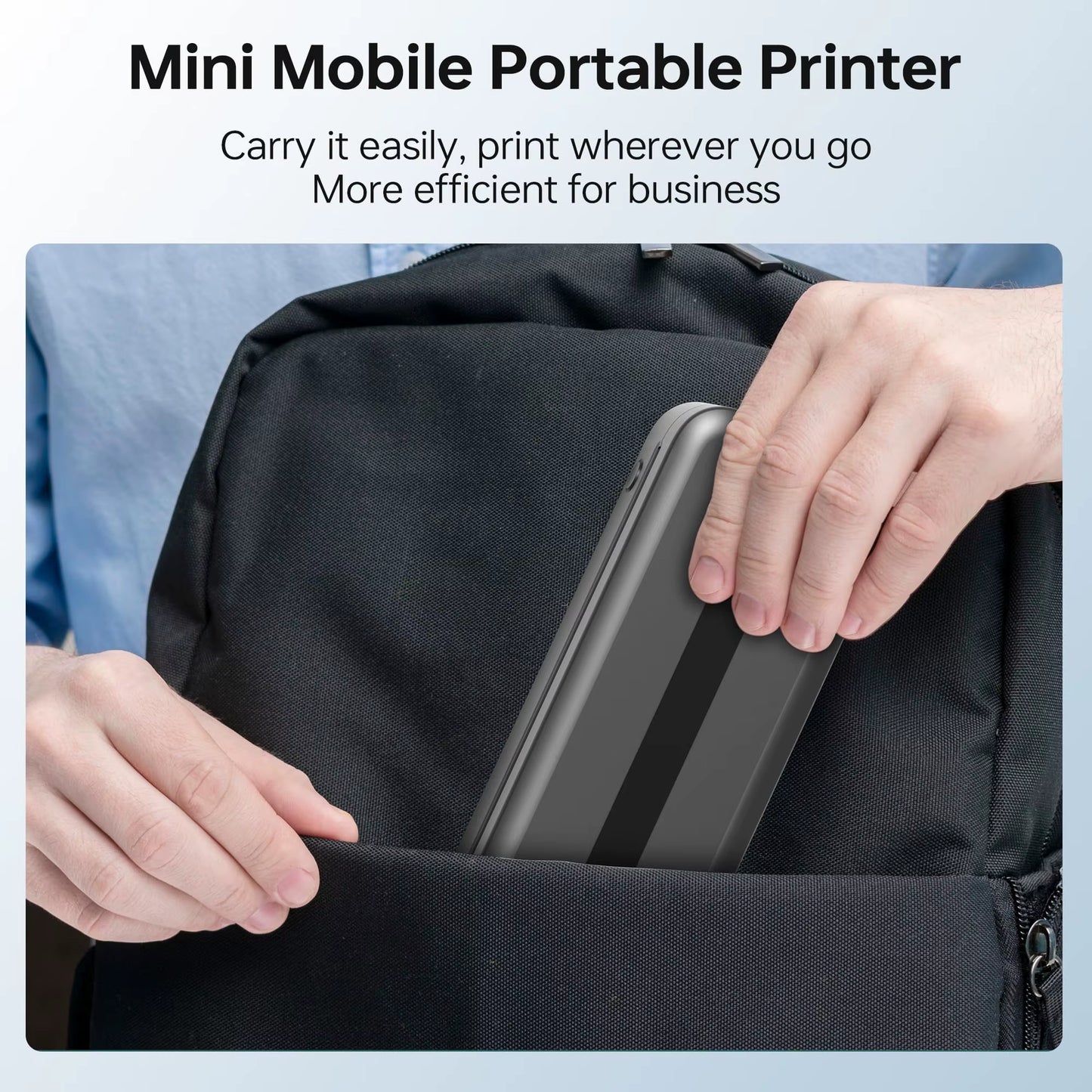 M832 Portable Printer A4 BT Printer for Travel 300Dpi Wireless Inkless Thermal Printer Use in Ios Android Phone Laptop