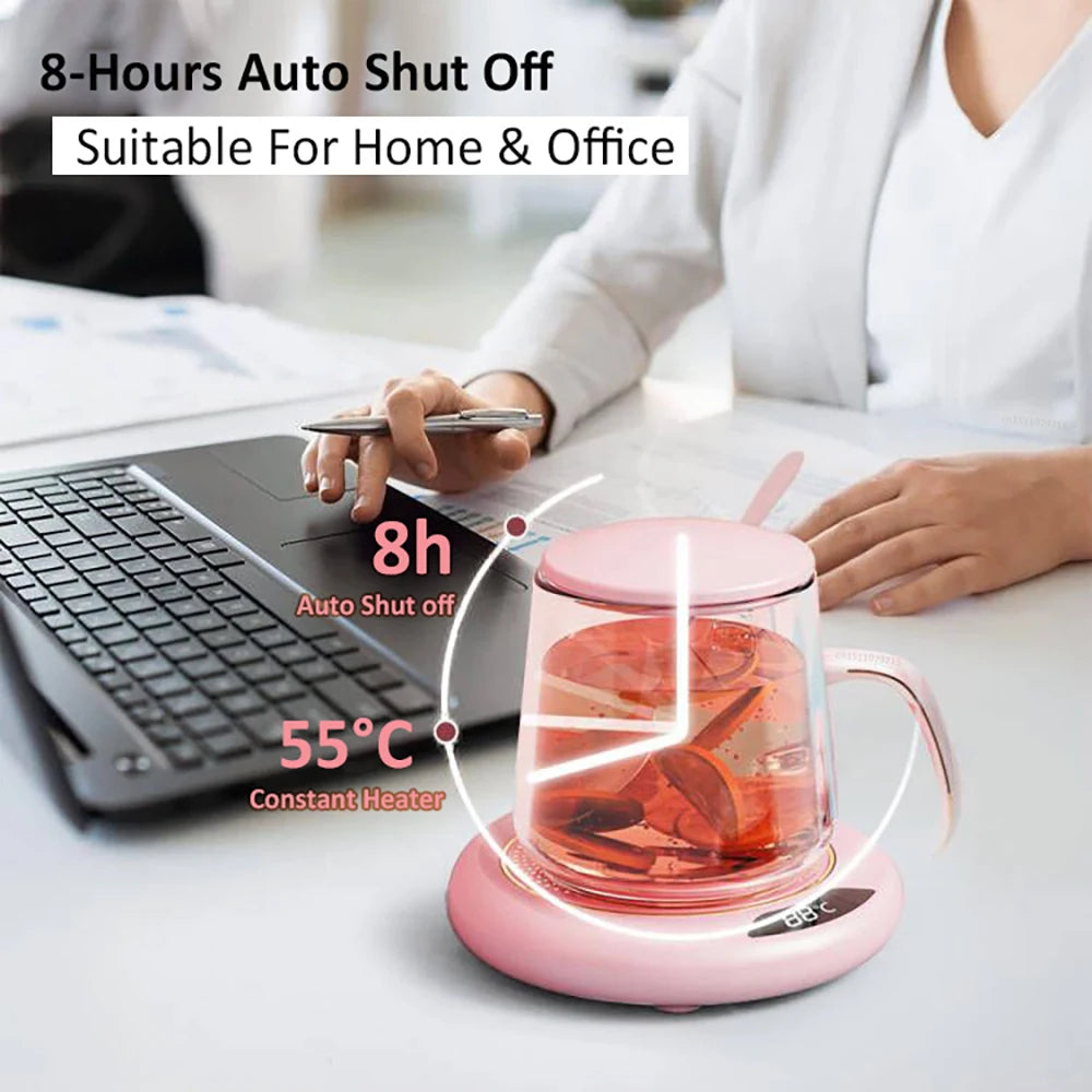 Mug Warmer USB Cup Heater Coffee Milk Tea Water Cup Heating Coaster Constant Temperature for Home Office Heating Cup Warmer