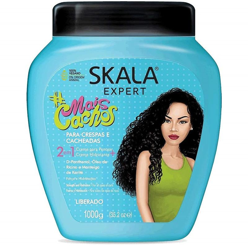 SKALA Hair Care Set: Expert Mais Cachos 2-In-1 + Brasil Passion Fruit & Pataua Oil - Each Bottle 1000G-35.27 Oz (Pack of 2) 100% VEGAN Conditioner and Leave in Conditioner Haircare