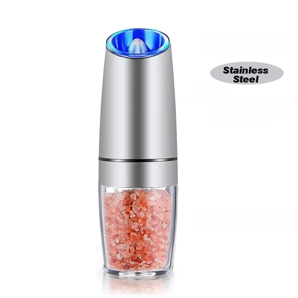 Electric Automatic Mill Spice Salt and Pepper Grinder Gravity LED Light Adjustable Coarseness Kitchen Steak Tool Sets