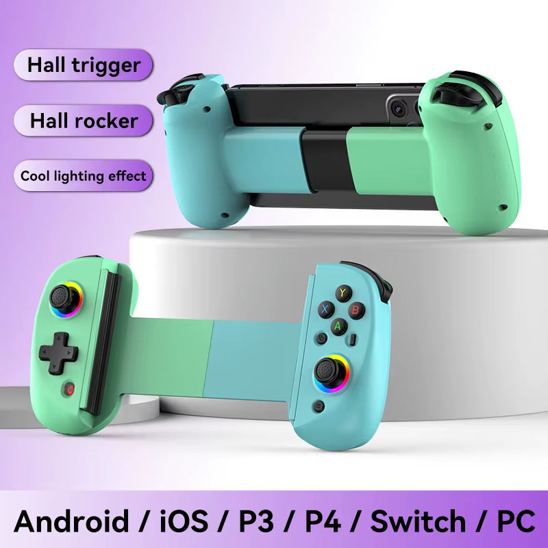 BSP D8 RGB Tablet Controller Wireless Handle for Switch Game Bluetooth Stretching Joystick for P3 P4 Android IOS Gamepad