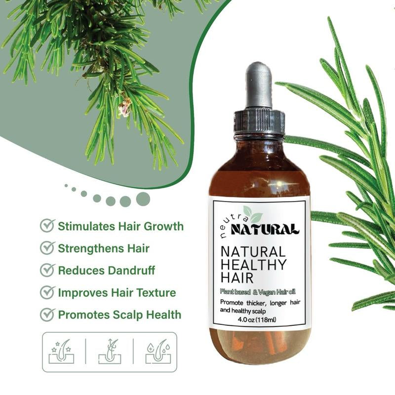 Hair Growth Oil- Plant Based Ingredients Haircare Neutra Natural Rosemary Oil Scalp Health Thickening