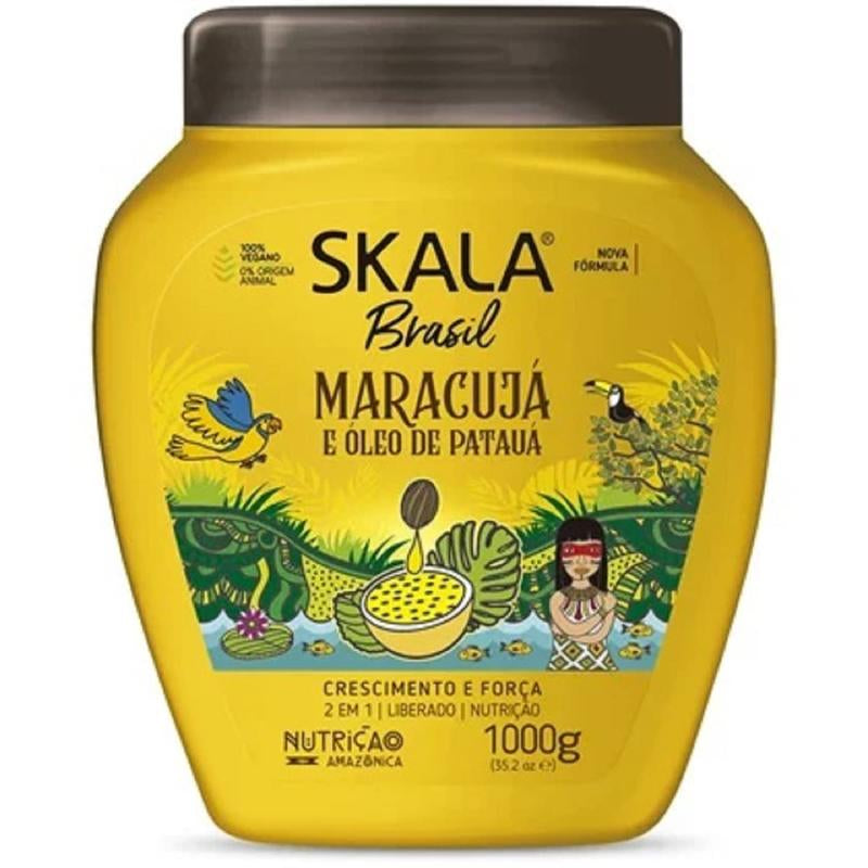 SKALA Hair Care Set: Expert Mais Cachos 2-In-1 + Brasil Passion Fruit & Pataua Oil - Each Bottle 1000G-35.27 Oz (Pack of 2) 100% VEGAN Conditioner and Leave in Conditioner Haircare