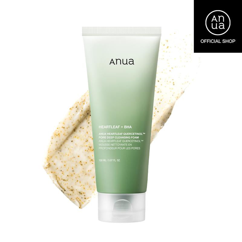 [Anua Official Shop] Heartleaf Quercetinol Pore Deep Cleansing Foam for Facial Wash 5.07 Fl Oz (150 Ml) ｜Facial Cleanser with Gentle Exfoliant