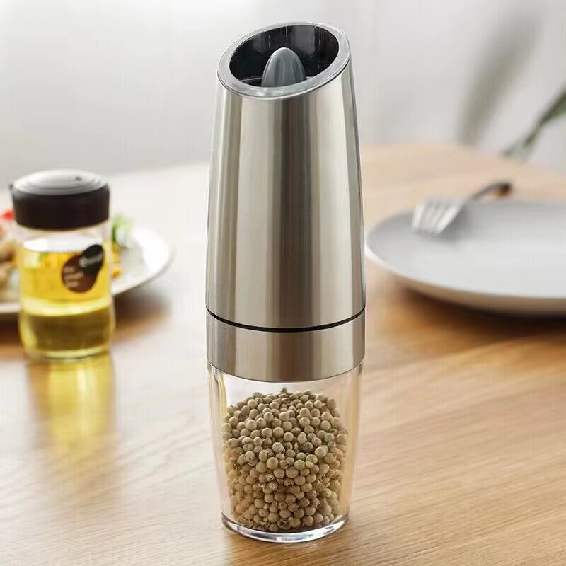 Electric Automatic Mill Spice Salt and Pepper Grinder Gravity LED Light Adjustable Coarseness Kitchen Steak Tool Sets