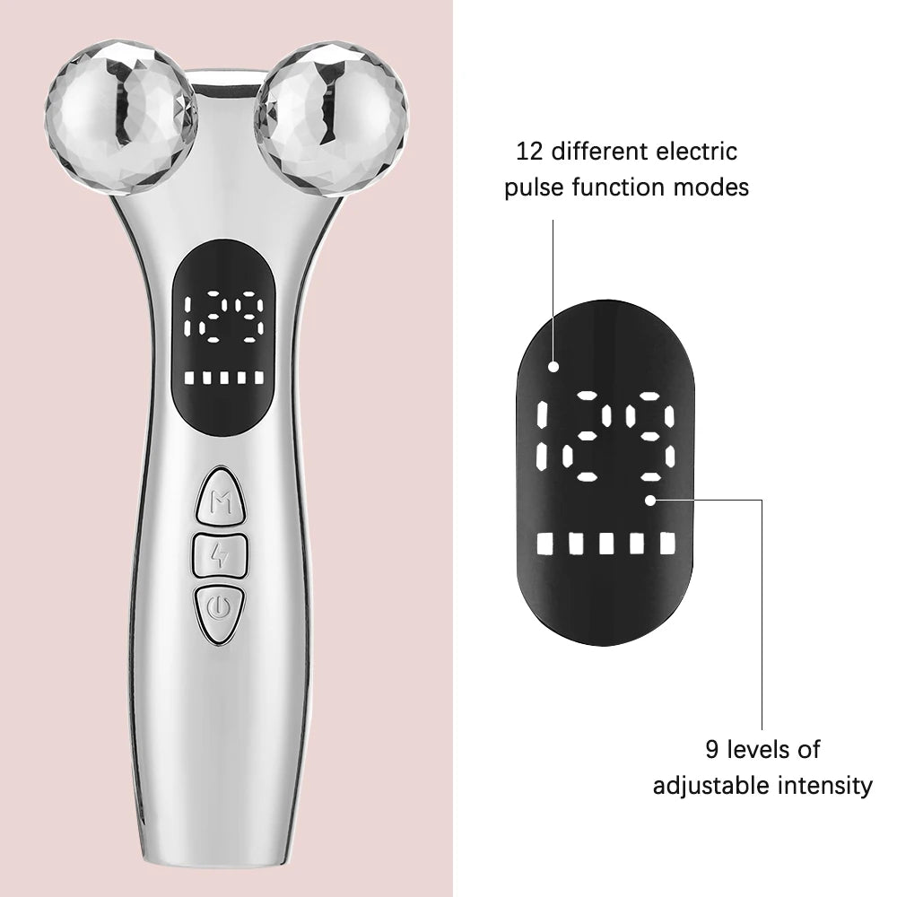 Electric Facial Slimming Rollor Facial Micro-Current Beauty Instrument Face Lift Roller Massager Skin Tighten Beauty Devices