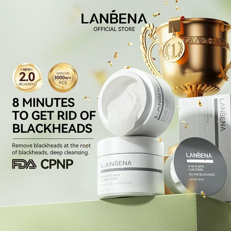 【Top Sellers】Lanbena Blackhead Pore Remover Mask Aloe & Chrysanthemum Extract, Gentle on All Skin Types - Charcoal 2%BHA